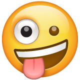 zany-face Emoji whatsapp