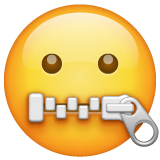 zipper-mouth-face Emoji whatsapp