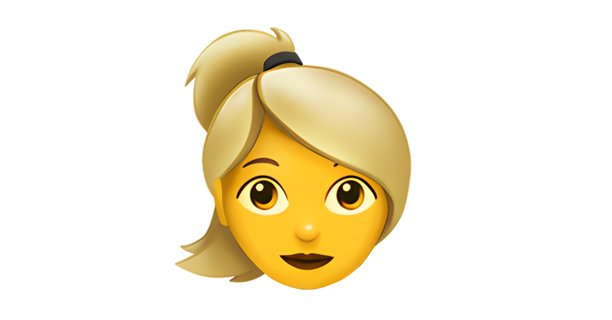 👱‍♀️ Mulher: Cabelo Loiro Emoji