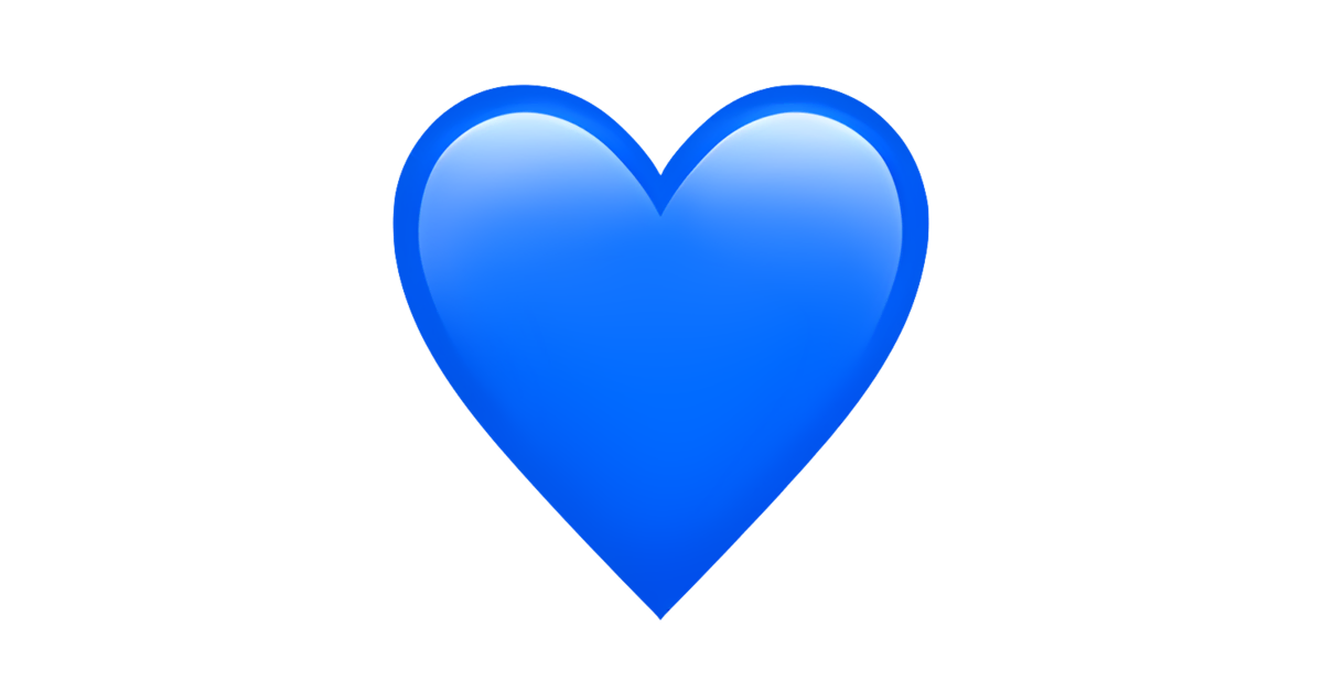 emoji blue heart