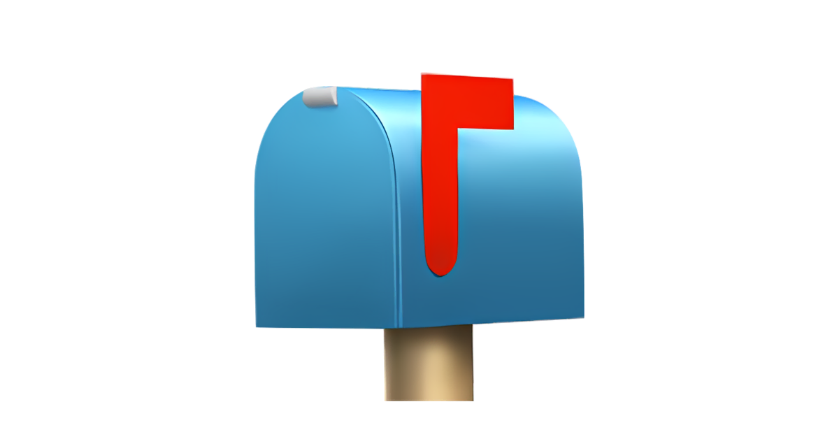 📫 Boîte aux lettres fermée avec son drapeau relevé Emoji