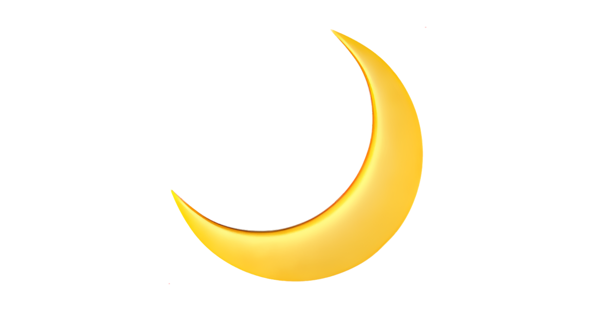 crescent moon emoji transparent