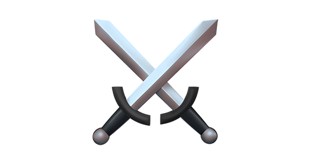 Crossed swords emoji meaning twitter - Top vector, png, psd files