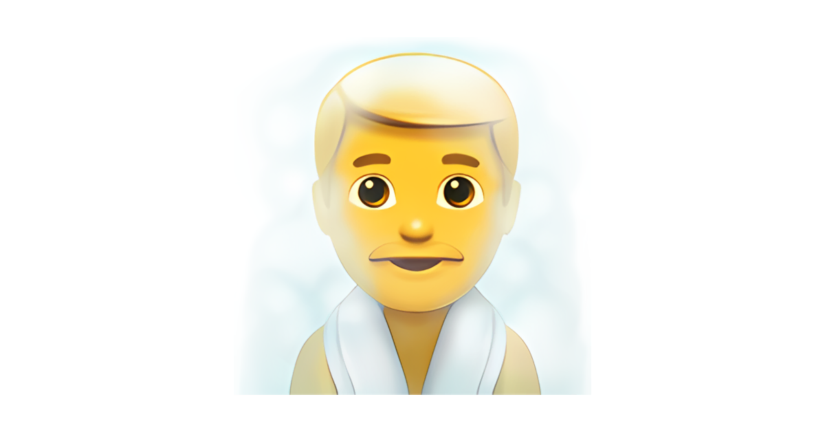 ?‍♂️ Man In Steamy Room Emoji — Meanings, Usage & Copy