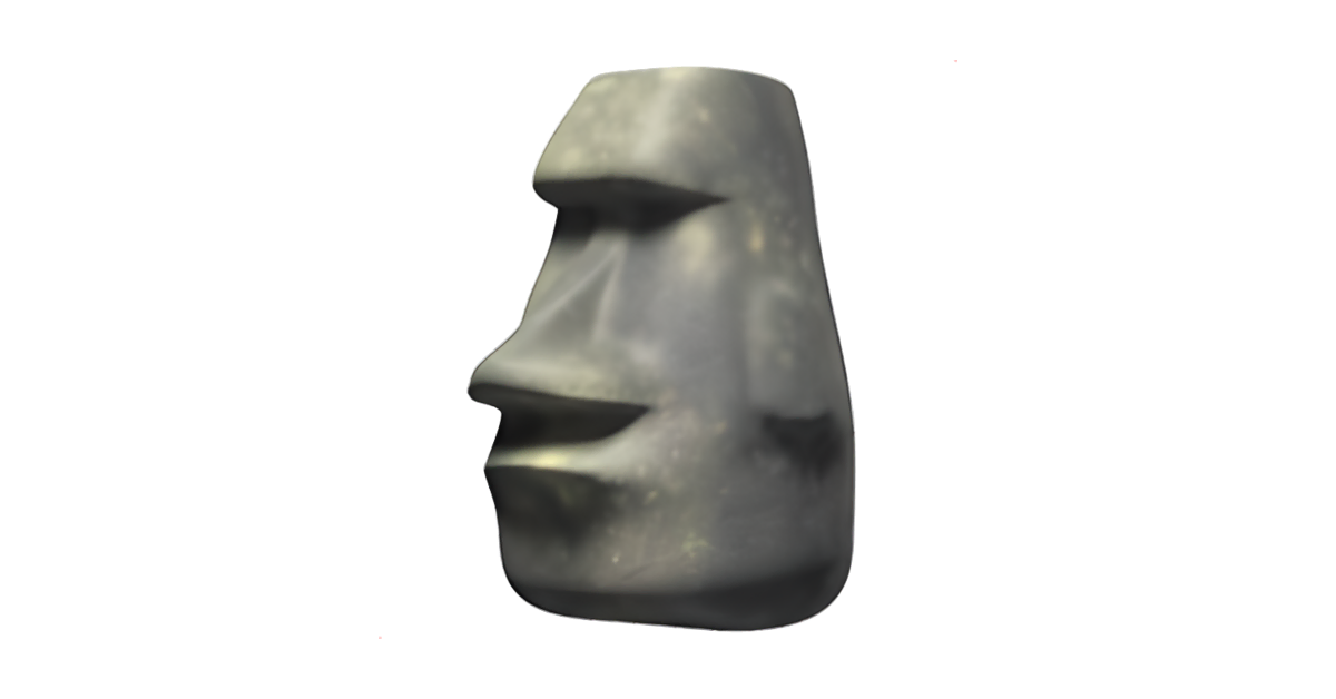 emoji de moai com vinho* : r/HUEstation