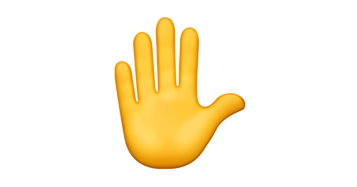 Raised Hand Emoji Meanings Usage Copy