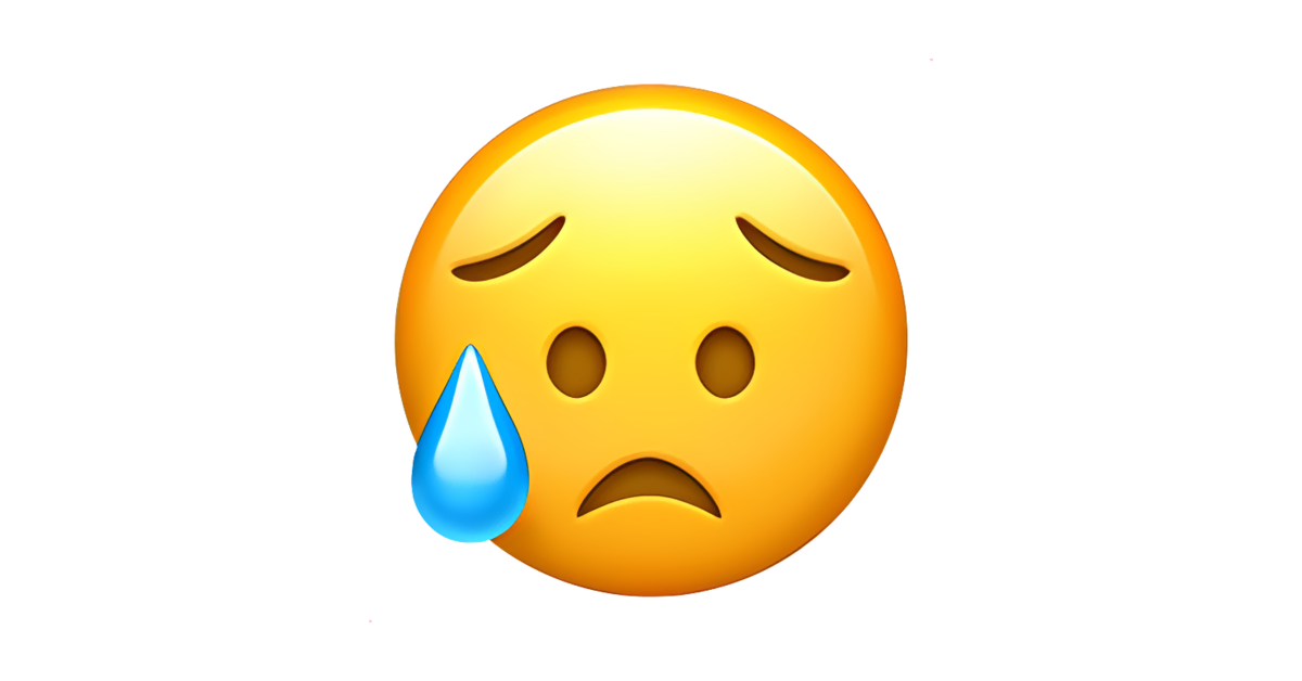 sad iphone emoji face