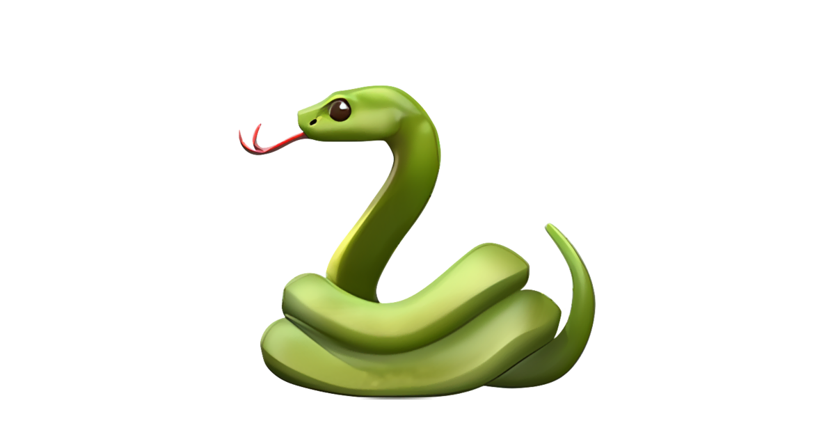 black 2 4 snake emoji