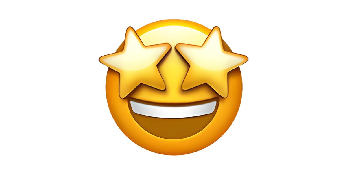🤩 Visage avec des yeux en forme d'étoile Emoji — Signification, Copier &  Coller, Combinaisons