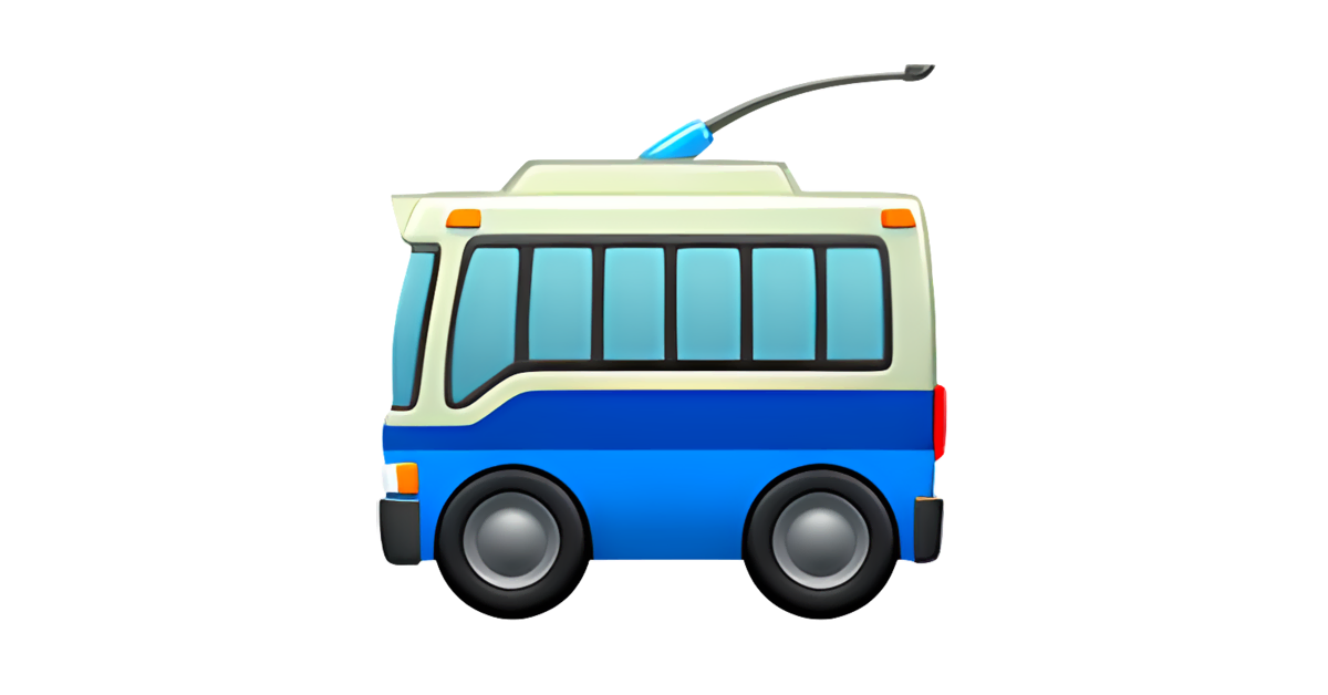 🚎 Trolleybus Emoji — Meaning In Texting, Copy & Paste 📚