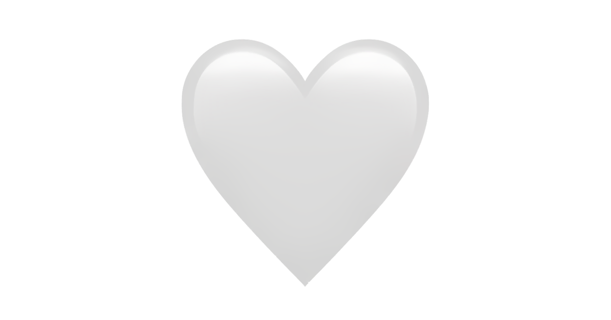 🤍 Белое сердце эмодзи — Значения, Скопировать
