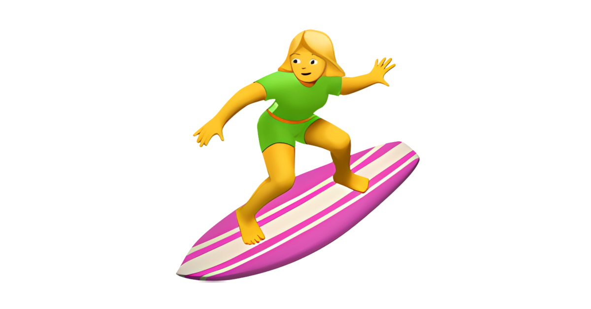 🏄‍♀️ Woman Surfing Emoji — Meanings, Usage & Copy