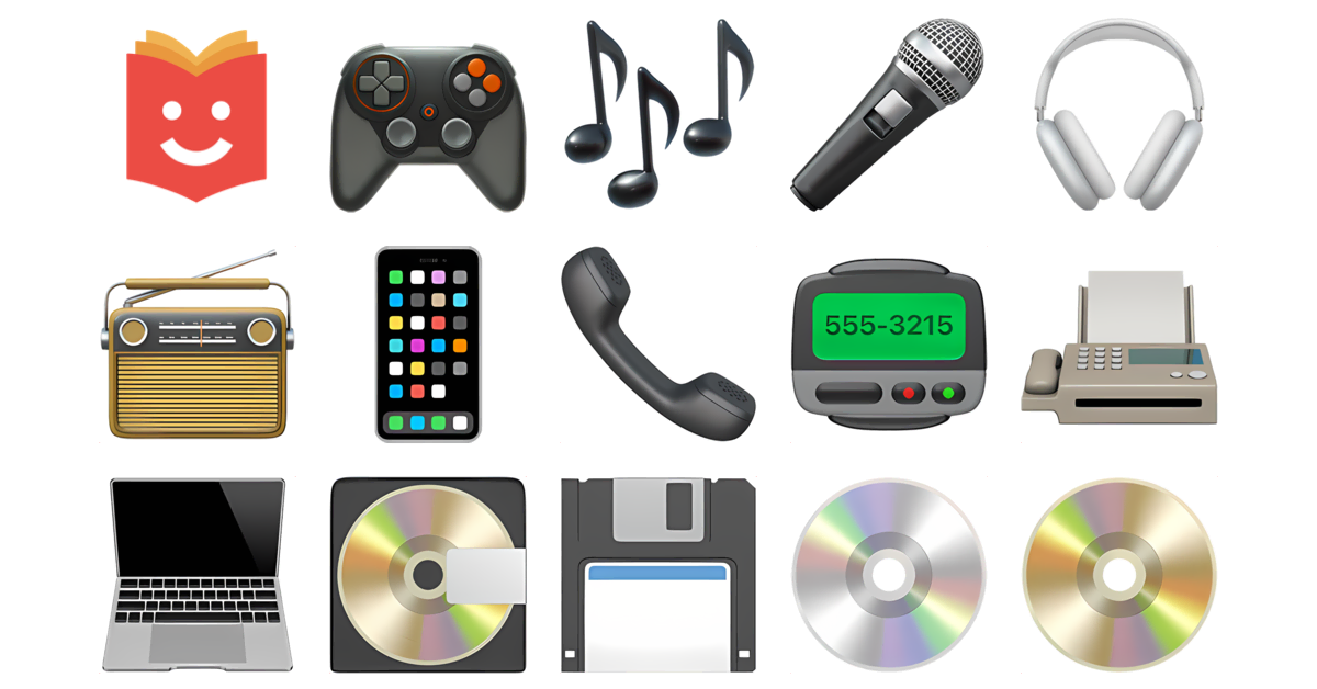 📼🌈👾 90s Emojis Collection 🎮🎶🎤🎧📻📱📞 — Copy & Paste!