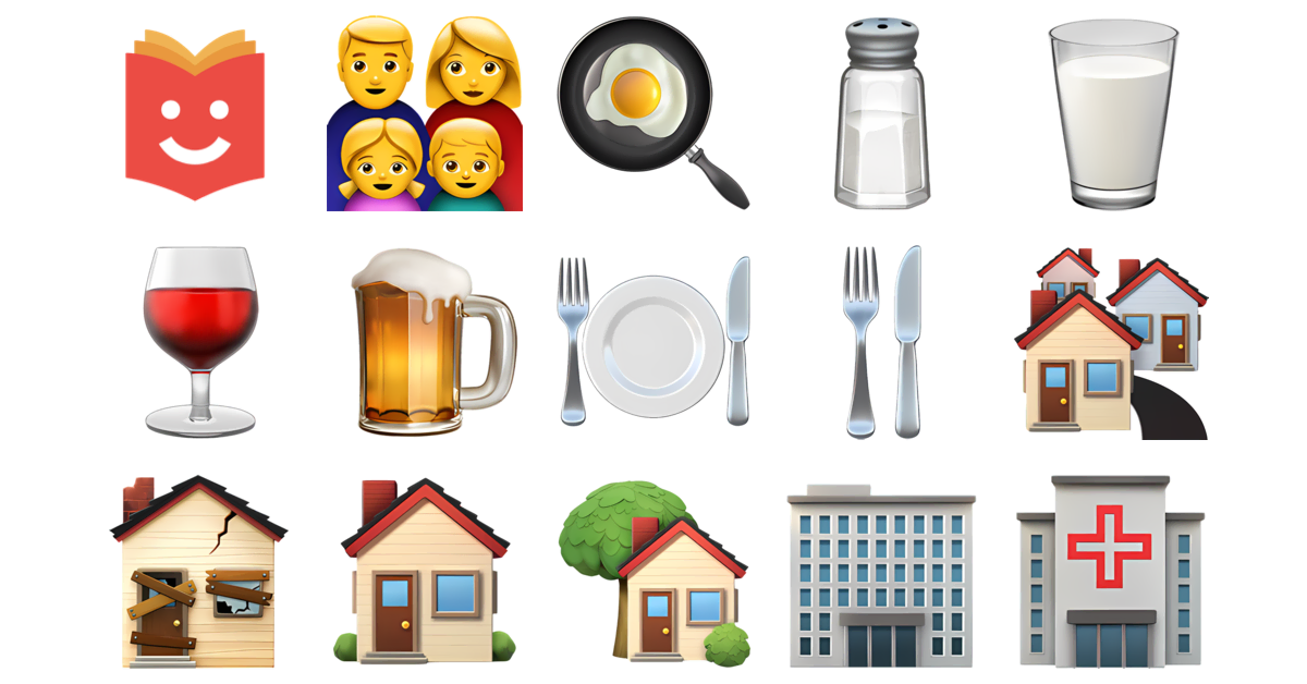 🏠🛋️🔑 Apartment Emojis Collection 👨‍👩‍👧‍👦🍳🧂🥛🍷🍺🍽️ — Copy & Paste!