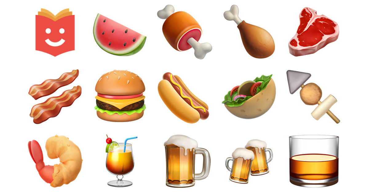 🔥🍔🍹 Barbecue Emojis Collection 🍉🍖🍗🥩🥓🍔🌭 — Copy & Paste!
