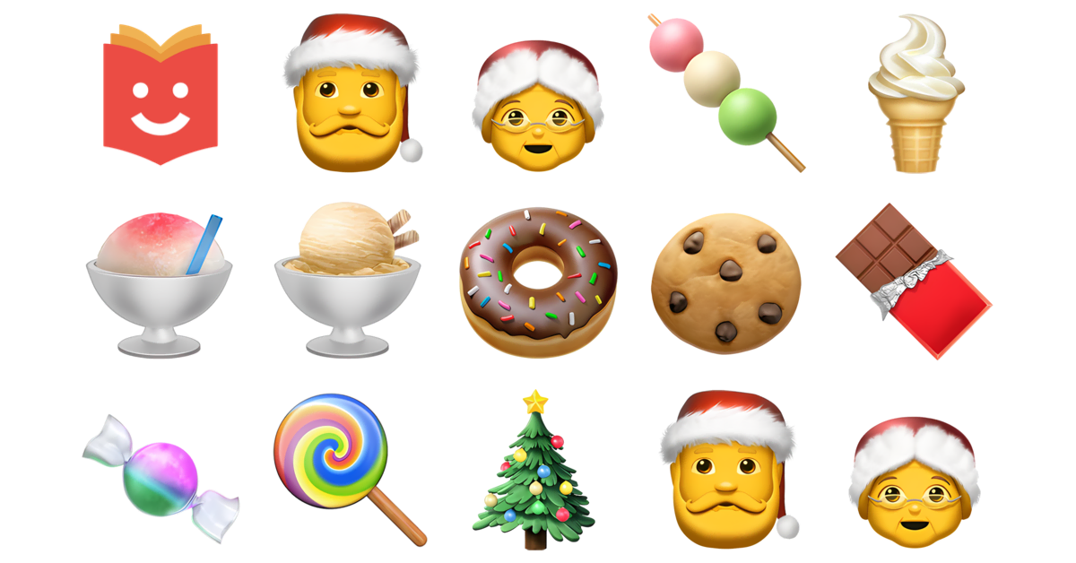 🍭🎄 ️ Candy Cane Emojis Collection 🎅🤶🍡🍦🍧🍨🍩 — Copy & Paste!