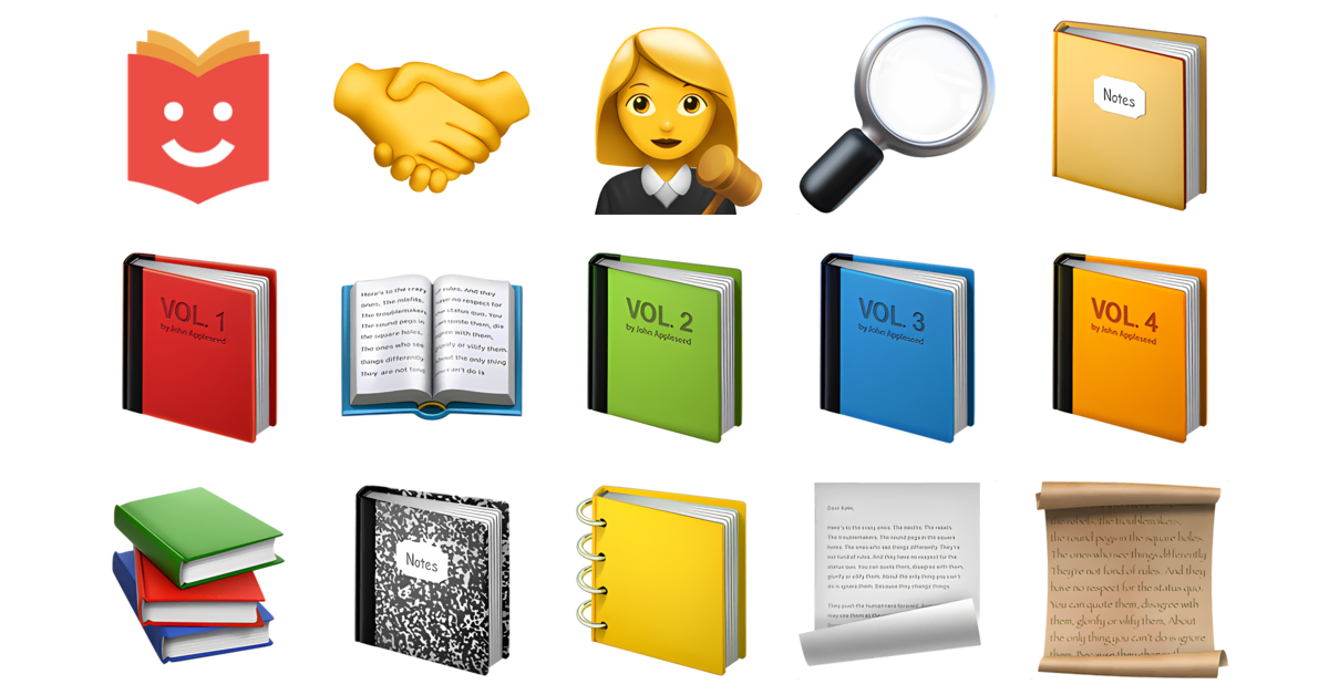 🤝🎾💂 Court Emojis Collection 🤝👩‍⚖️🔎📔📕📖📗 — Copy & Paste!