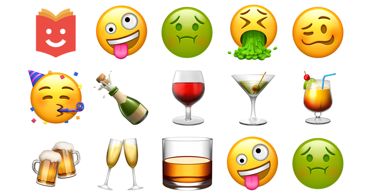 🍻🤪😵 Drunk Emojis Collection 🤪🤢🤮🥴🥳🍾🍷 — Copy & Paste!