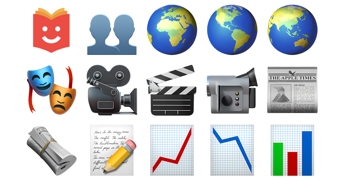 📰📝🎥 Journalism Emojis Collection 👥🌍🌎🌏🎭🎥🎬 — Copy & Paste!