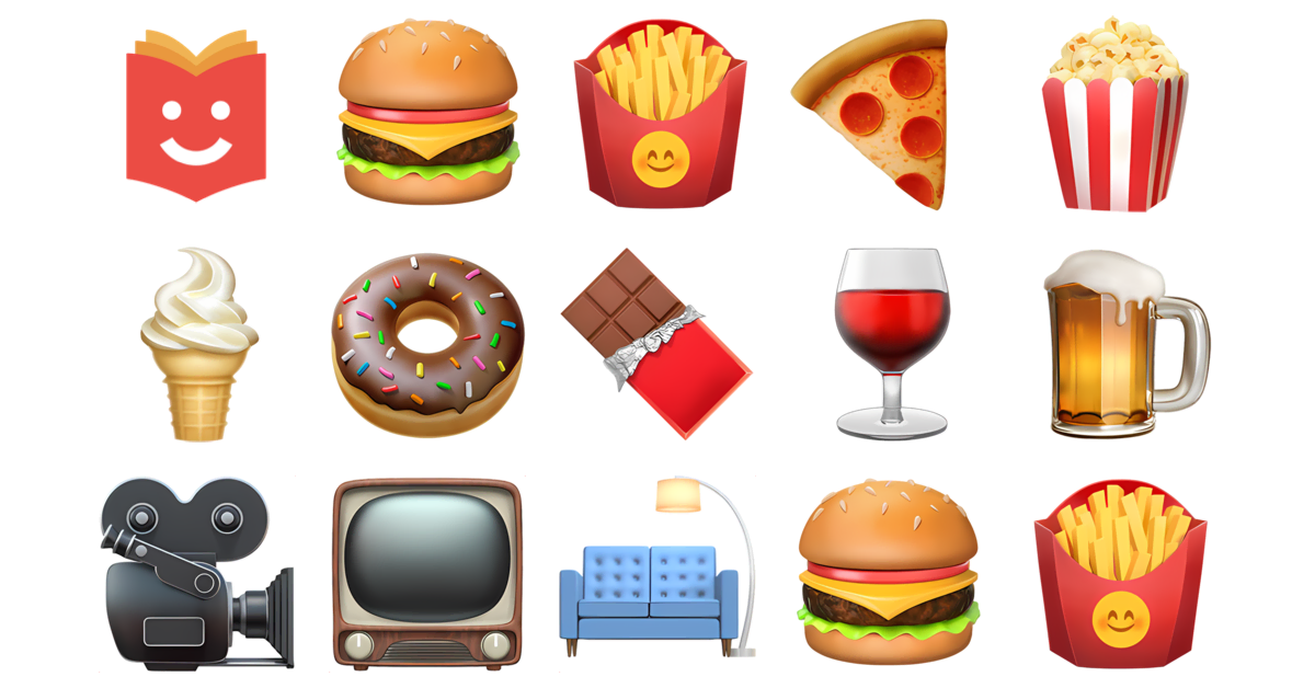 🍿📺😏 Netflix And Chill Emojis Collection 🍔🍟🍕🍿🍦🍩🍫 — Copy & Paste!