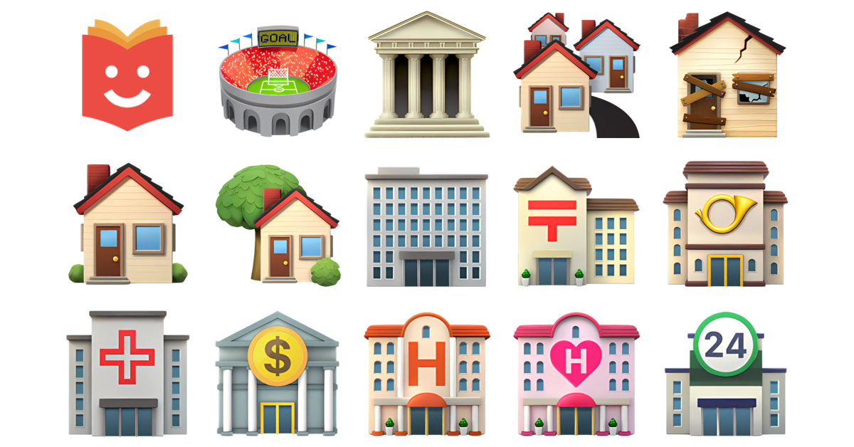 🏠💼💰 Realtor Emojis Collection 🏟️🏛️🏘️🏚️🏠🏡🏢 — Copy & Paste!