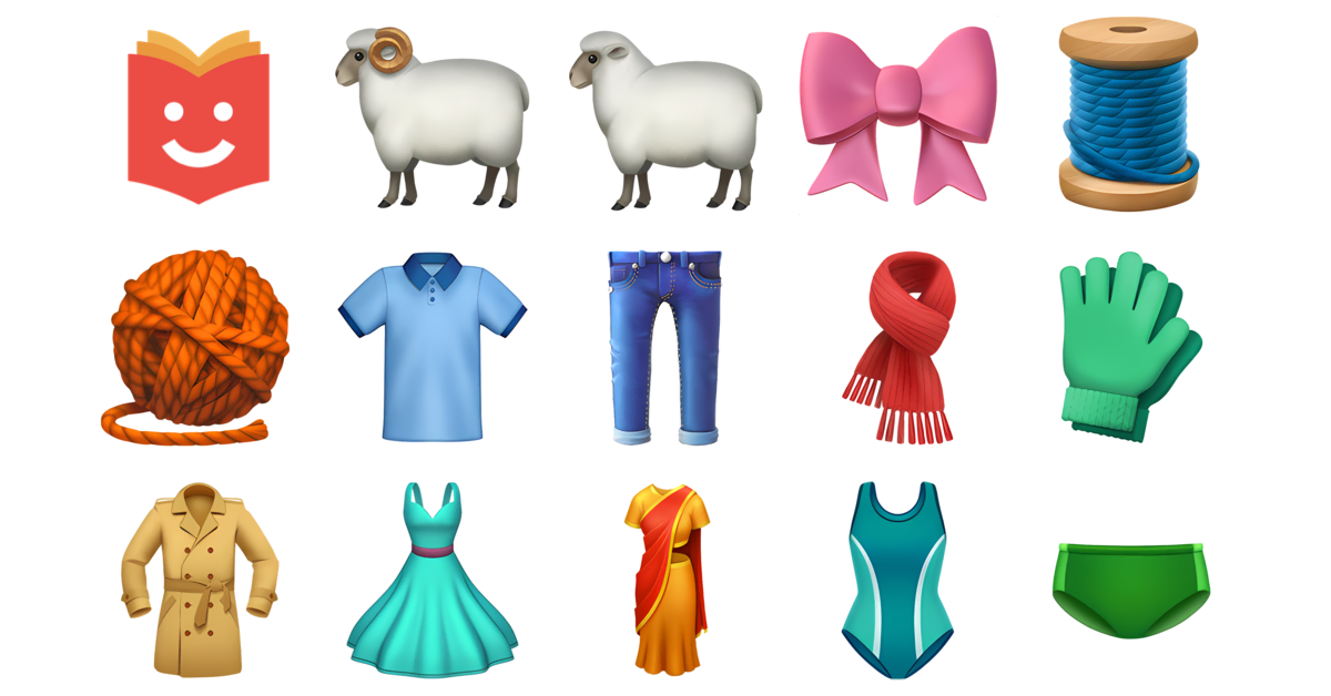 🧵👗👩‍👧‍👦 Sewing Emojis Collection 🐏🐑🎀🧵🧶👕👖 — Copy & Paste!
