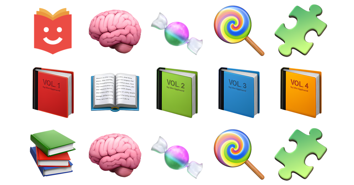 🧠💡🤓 Smarties Emojis Collection 🧠🍬🍭🧩📕📖📗 — Copy & Paste!