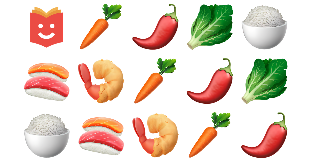 🥬🥕🍤 Spring roll Emojis Collection 🥕🌶️🥬🍚🍣🍤 — Copy & Paste!