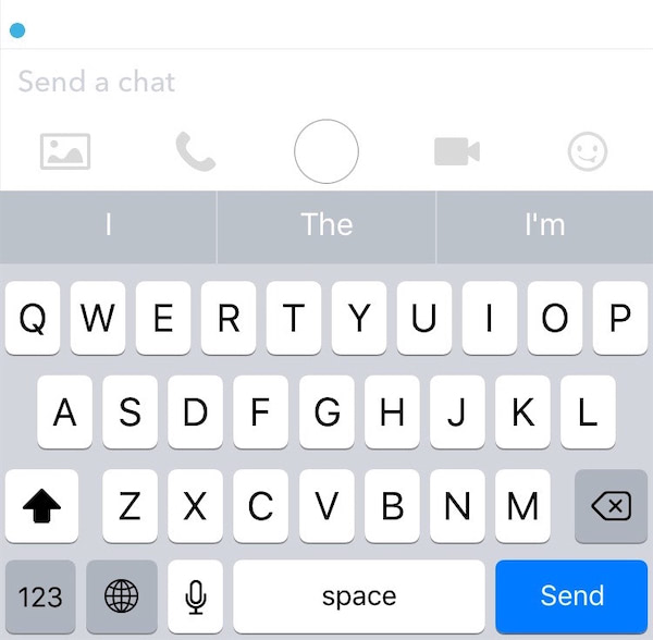 snapchat blue dot chat