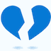 Cœur brisé bleu Skype