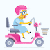 Granny scooter Skype
