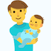 Man holding baby Skype