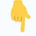 👇 Рука с указательным пальцем вниз Skype