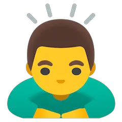 Man Bowing on Google
