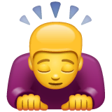 man-bowing Emoji whatsapp